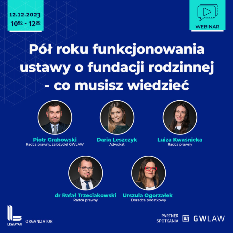 Fundacja rodzinna, Piotr Grabowski, Daria Leszczyk, Luiza Kwaśnicka, Rafał Trzeciakowski, Urszula Ogorzałek